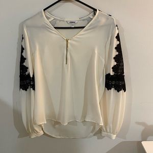 Express sexy blouse with lace accent